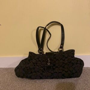 Big black Coach hand bag